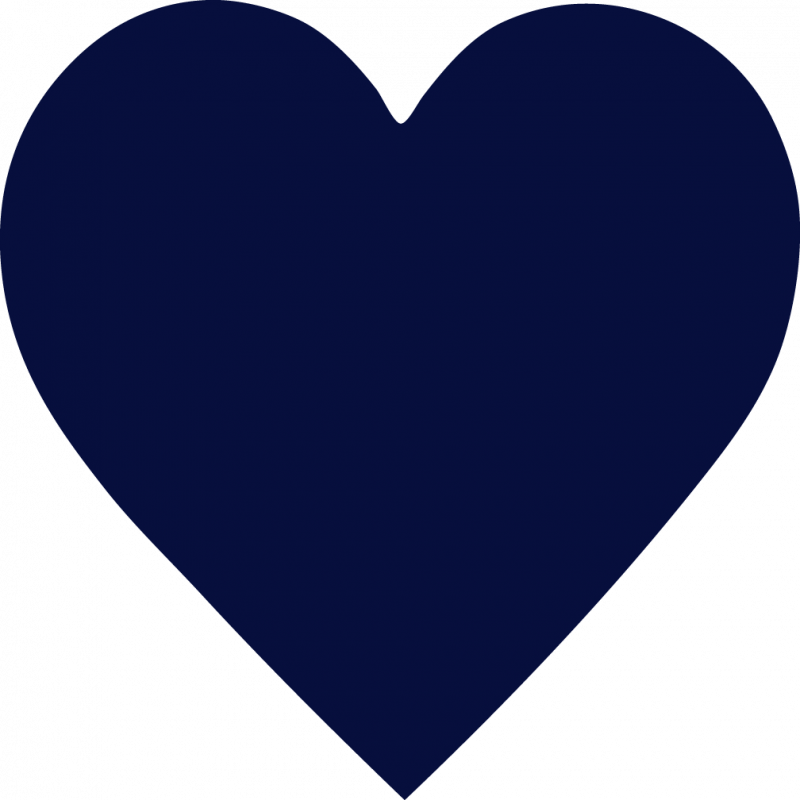 Navy Heart Navy Blue Love Heart