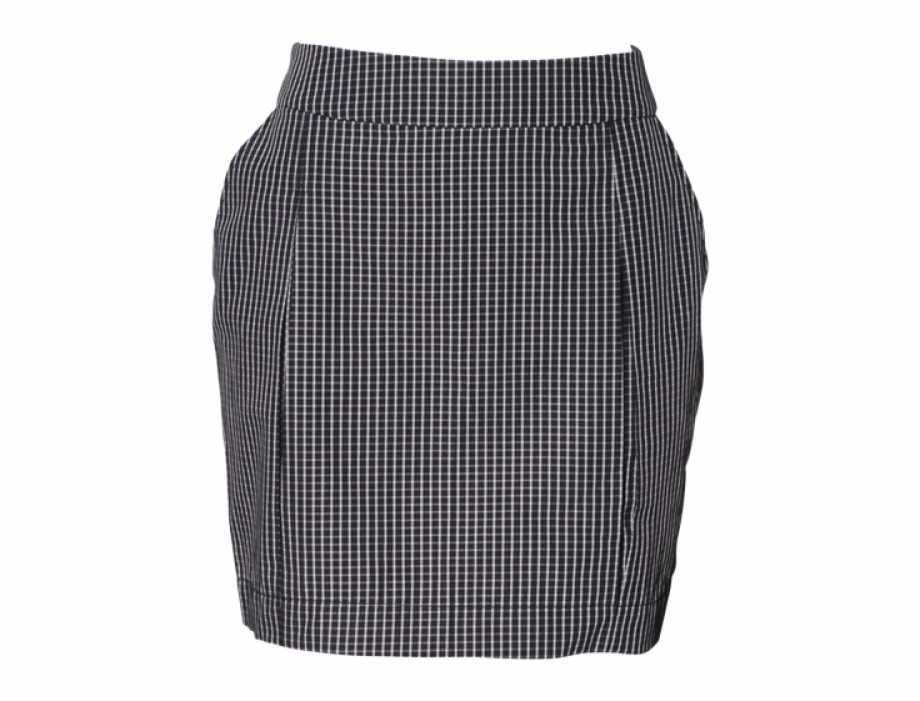 Open Pleaded Skirt Checkers Miniskirt