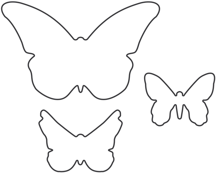 Beautiful Butterflies Die Outline Brush Footed Butterfly