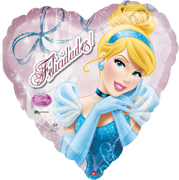 Cenicienta Felicidades 18 Globo Metlico Disney Princess Body