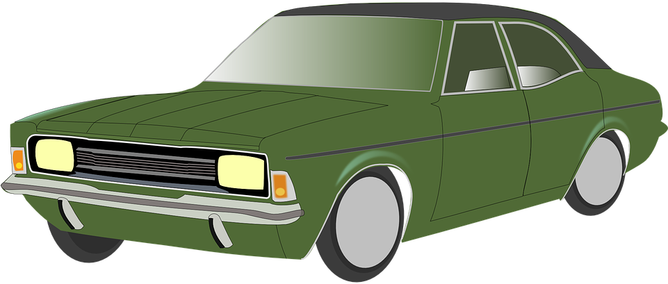 Ford Automobile Car Classic Green Ford Cortina Clipart