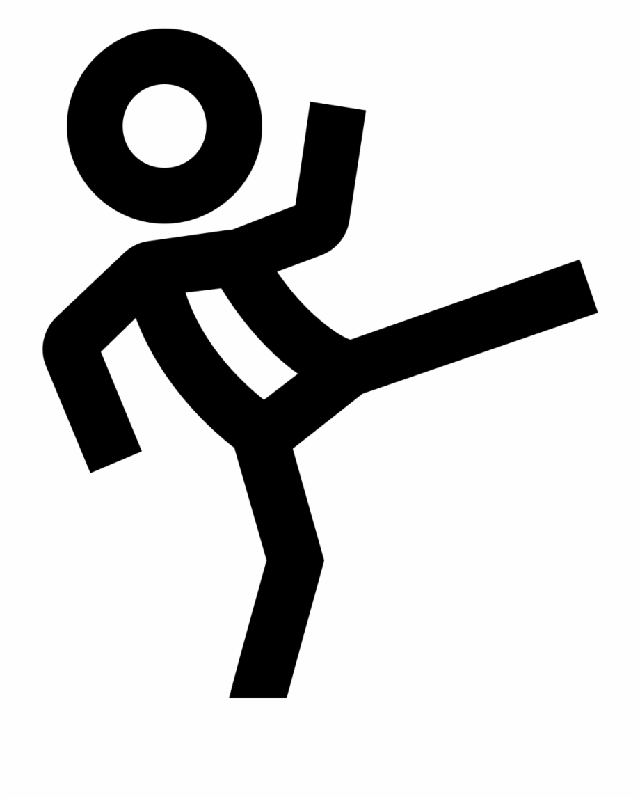 This Is An Image Of A Person Kicking