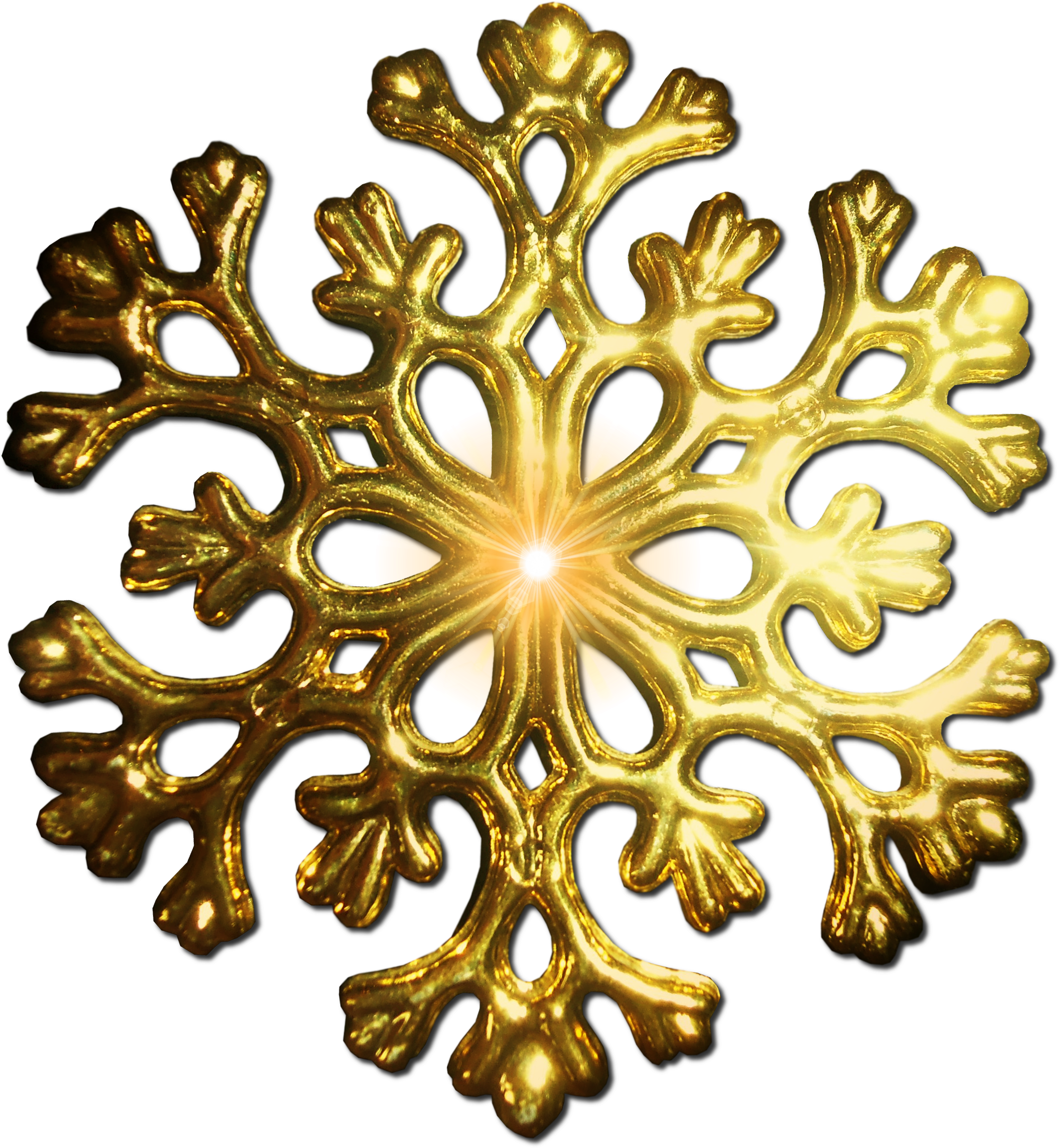 Gold Snowflake Png
