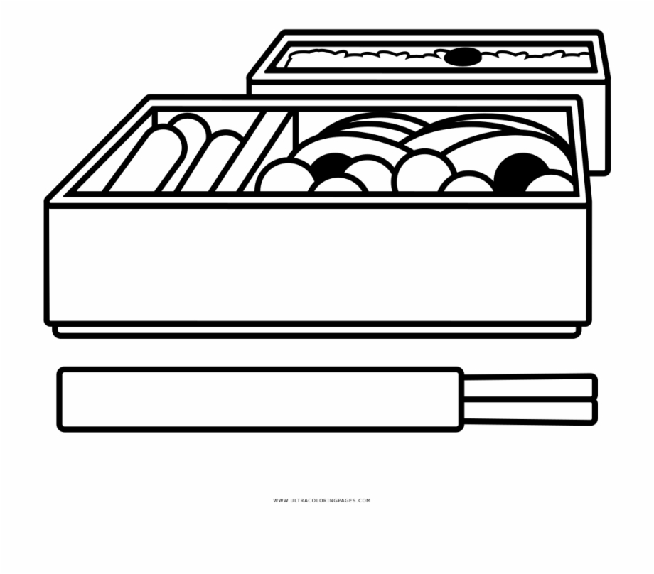 Bento Box Coloring Page