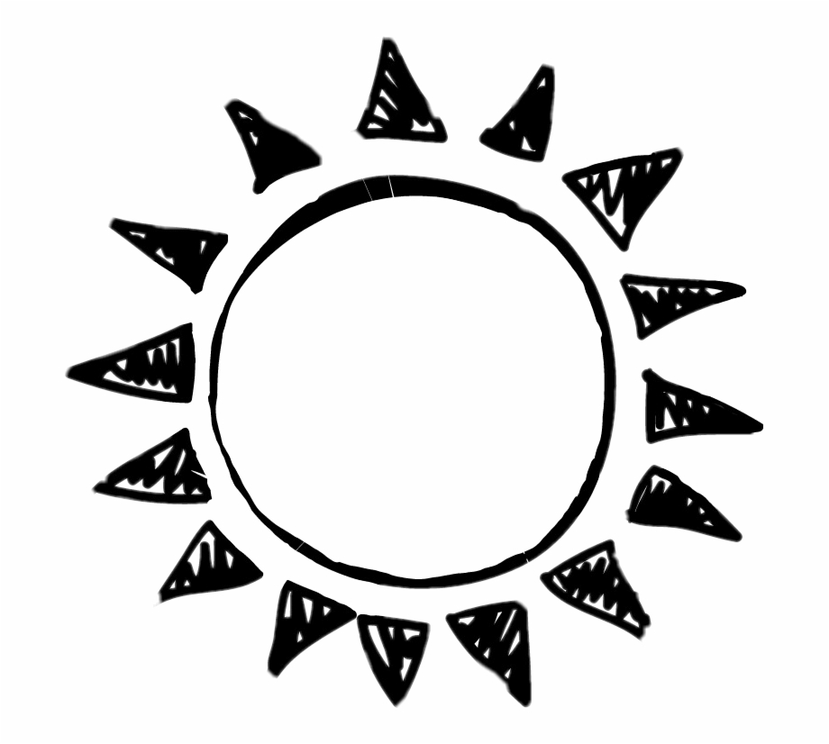 Sun Png Black And White Png Black And