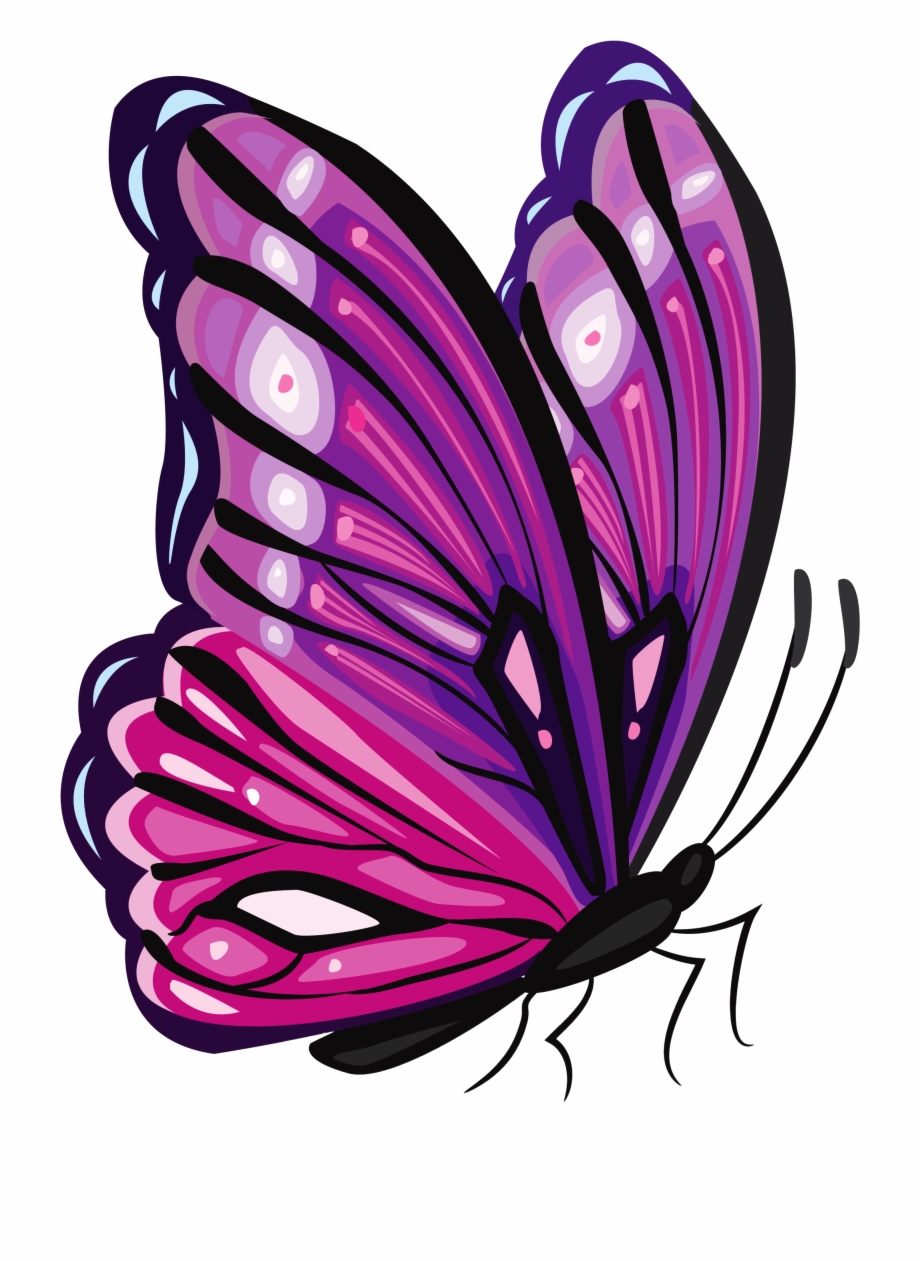 Purple Butterfly Png Clipart Picture Cliparts Purple Butterfly