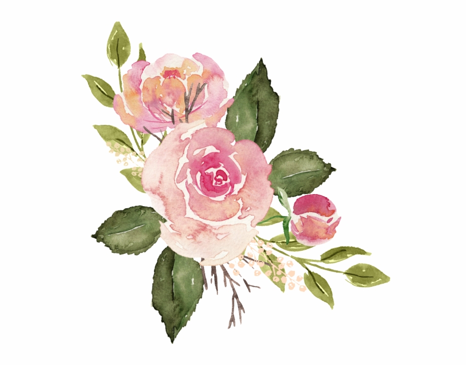 Rose Banner Png Watercolor Roses Png Free - Clip Art Library