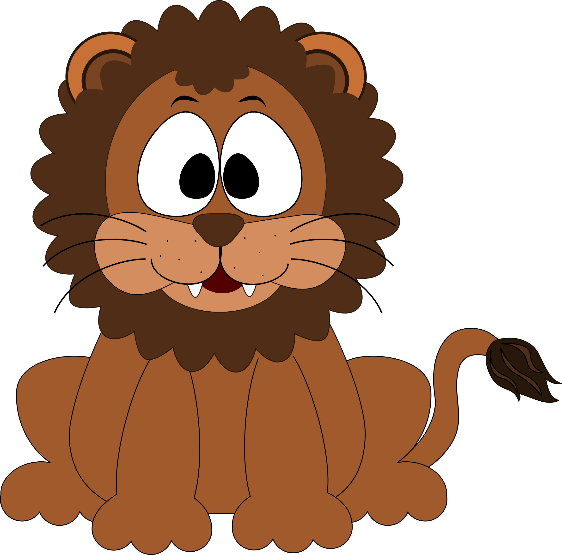 Clipart Cartoon Lion Png Brown Lion Cartoon