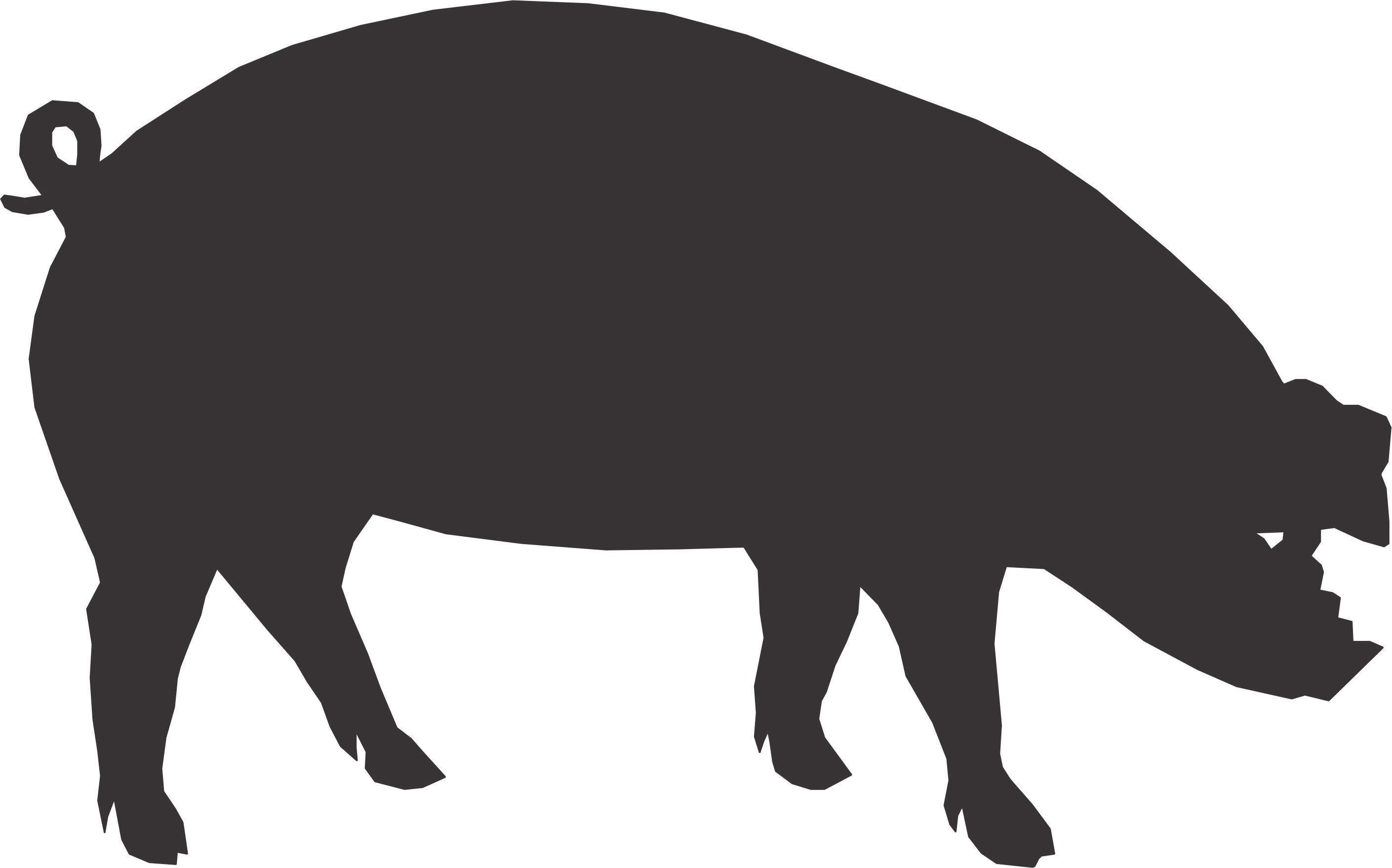 silhouette pig clip art
