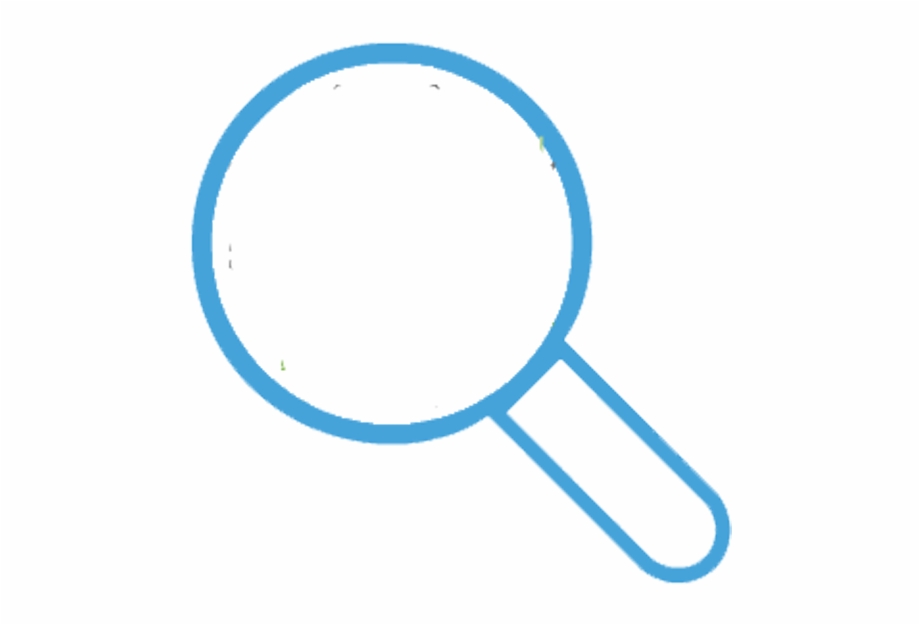 Circle Icon Template Blue Magnifying Glass Icon