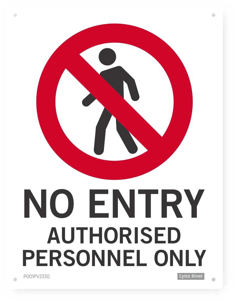 No Entry Without Permission Transparent Sign