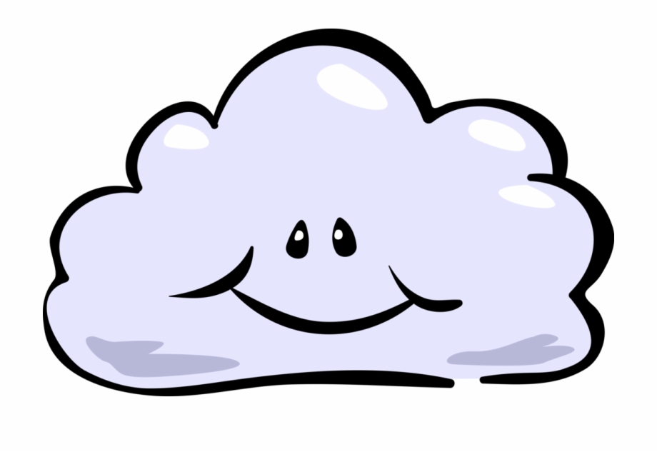 Vector Illustration Of Weather Forecast Happy Cloud