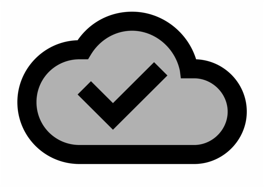 Cloud Checked Icon Emblem