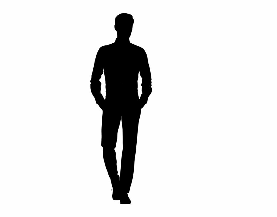 silhouette human walking png
