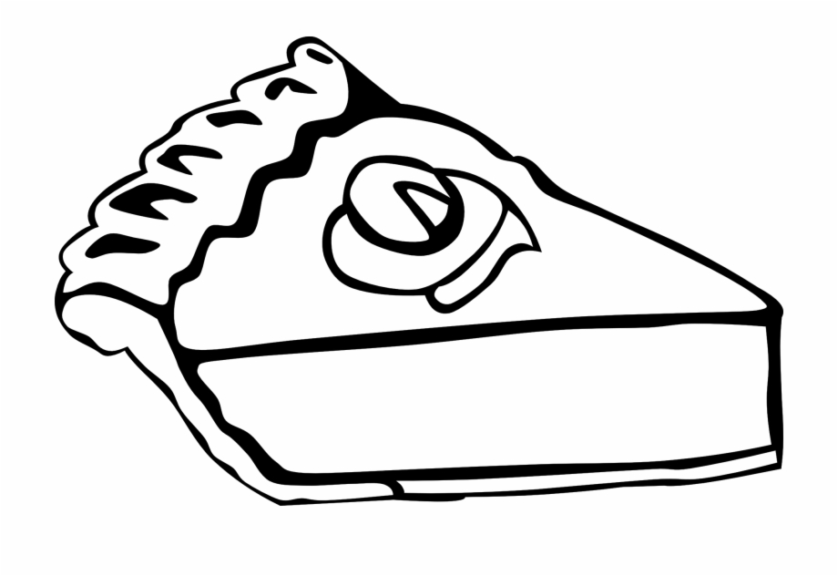 pie clip art black and white
