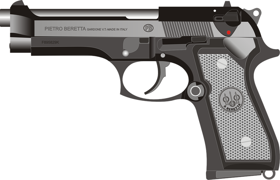 Beretta Pistol Gun Handgun Weapon Firearm Graphic Beretta