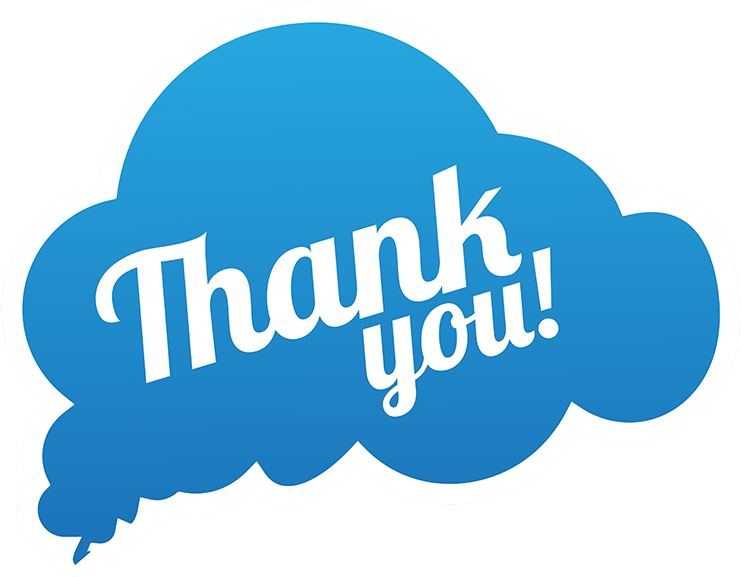 Thank You Thank You Transparent Blue - Clip Art Library