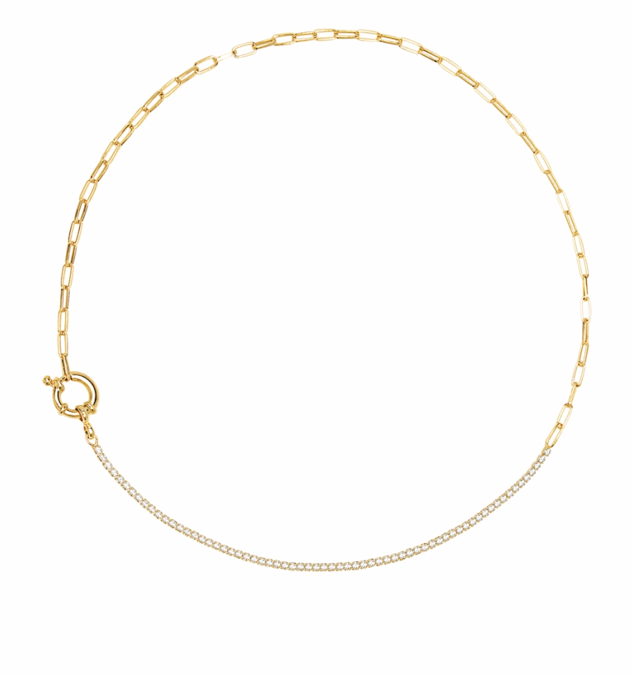 Mirage Gold Necklace Chain Circle Png Gold