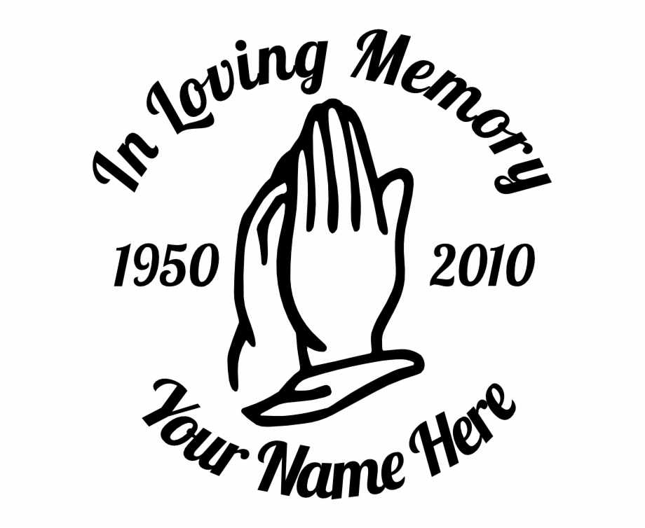In Loving Memory Praying Hands Sticker Loving Memory