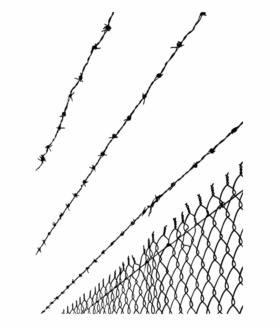 Clip Black And White Library Wire Fence Stock