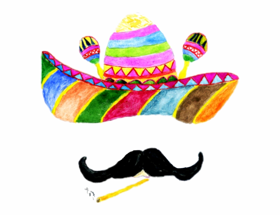 Mexicano Sombrero Watercolor Sombrero