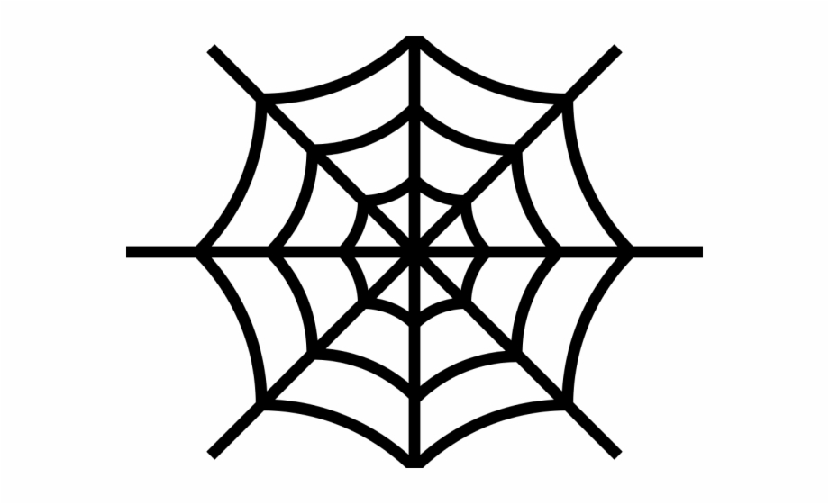 Harvest Moon Clipart Cobweb Spider Web Line Drawing
