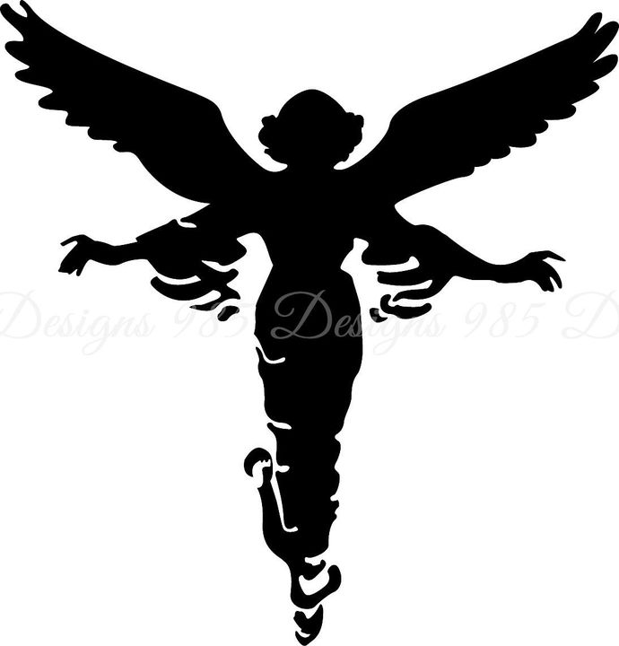demon angel silhouette