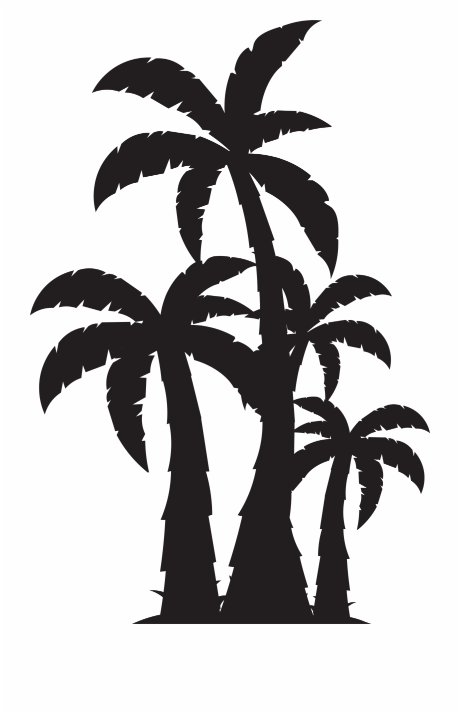 Palm Trees Silhouette At Getdrawings Silhouette Clip Art