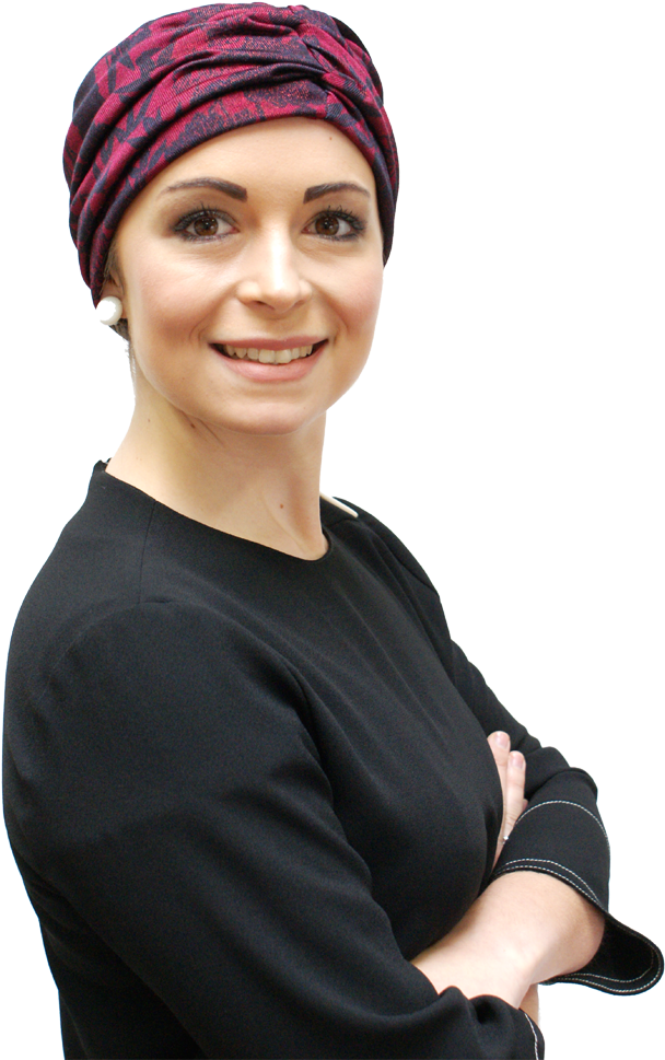Fabulous Berry Red Evening Turban For Hair Loss
