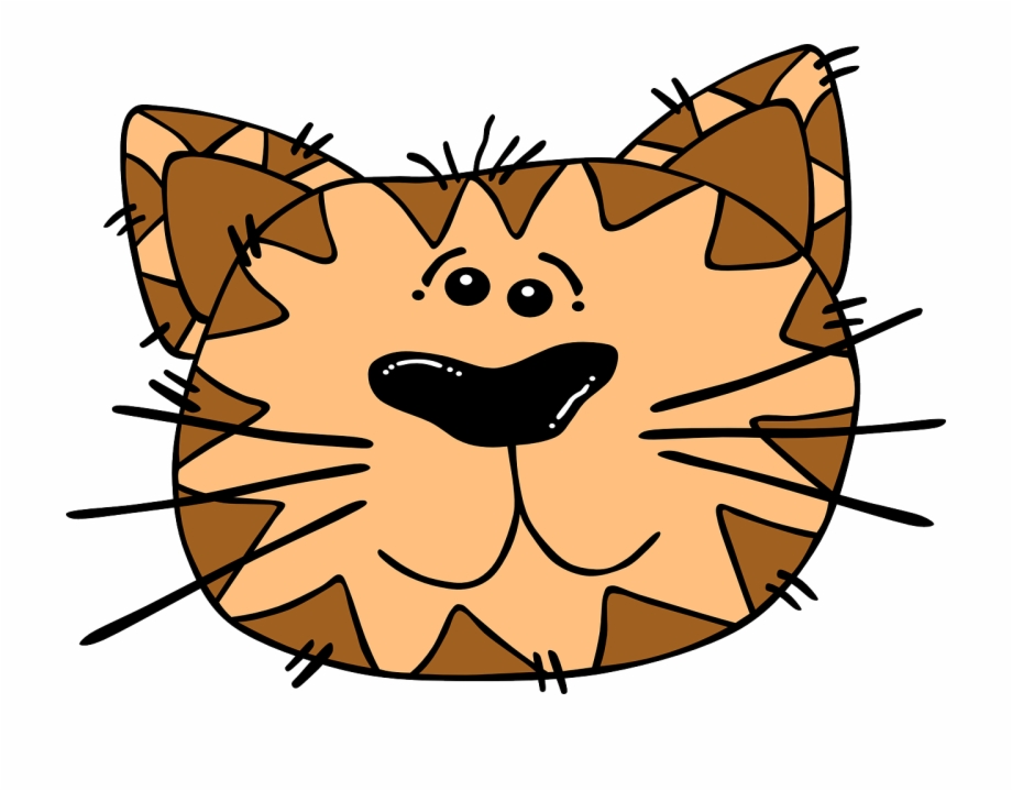 Cat Face Cartoon Striped Tiger Png Image Cat