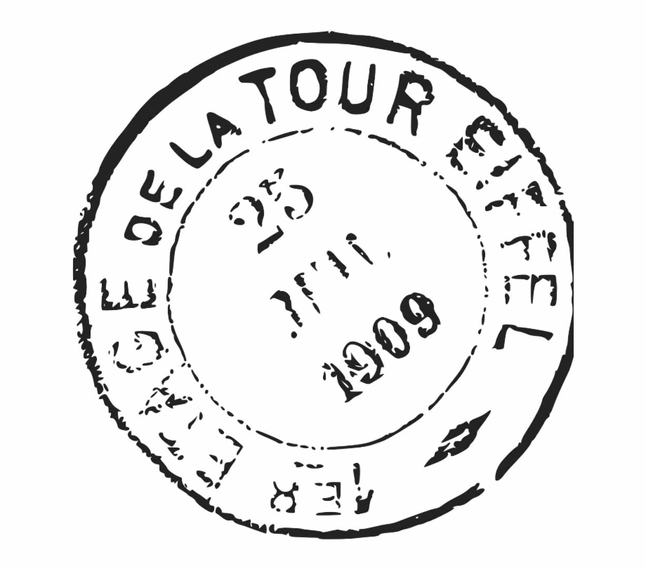 Eiffel Tower Postmark Transparent Background Passport Stamp Png
