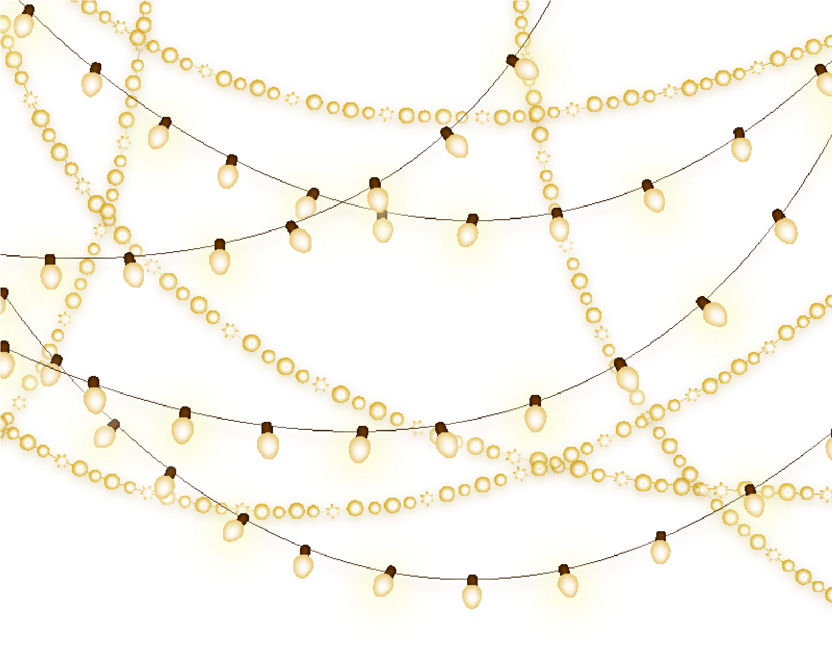 White Christmas Lights Png Transparent Background Chain