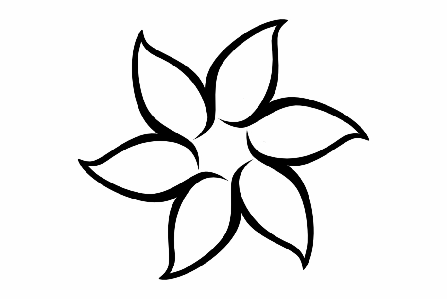 Hawaiian Flower Drawing Simple Flower Outline