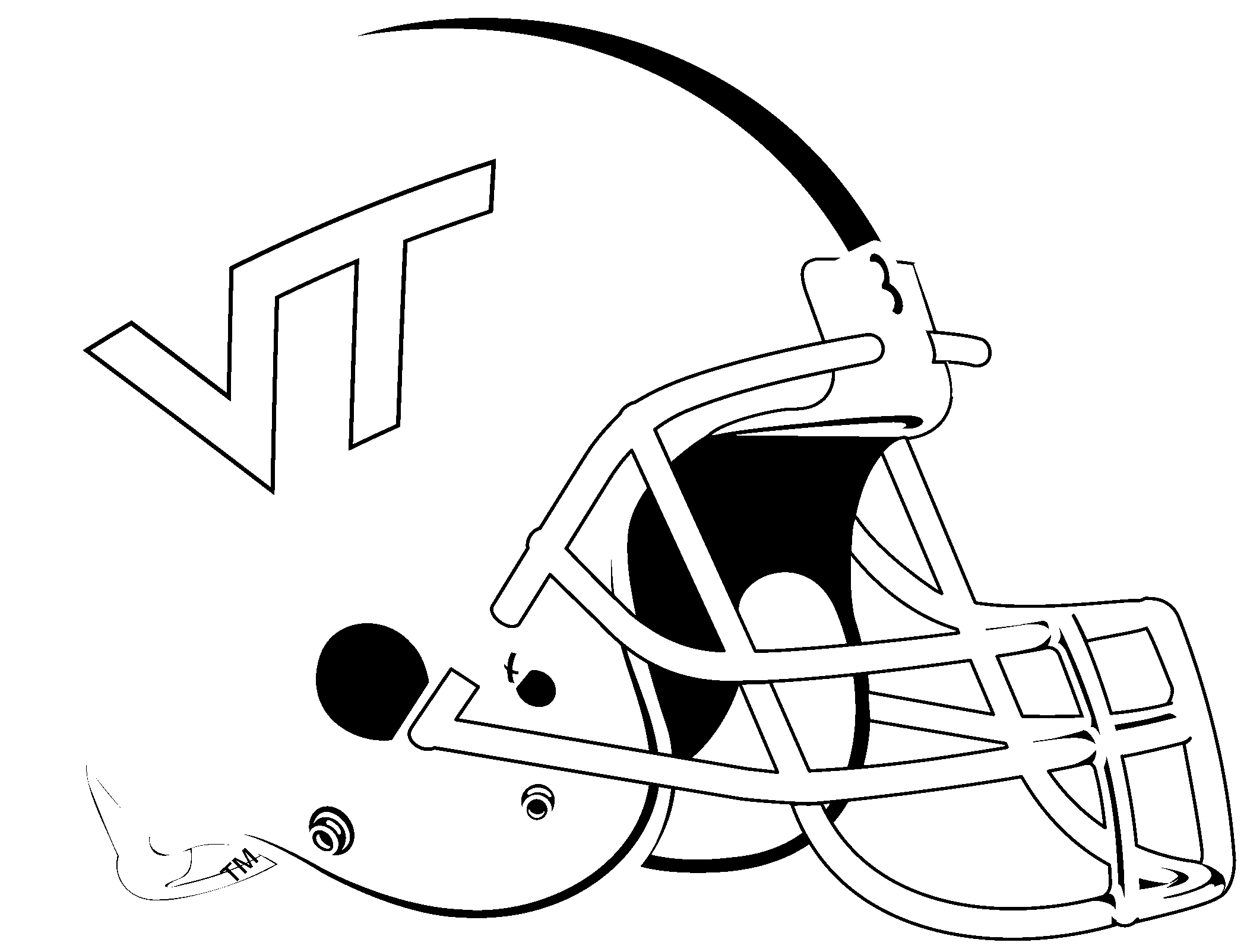 Virginia Tech Hokies Logo Black And White Logos