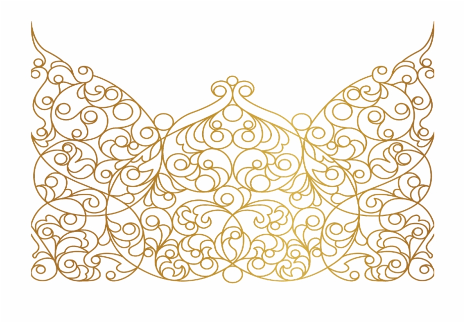 Mandala Swirls Design Pattern Paisley Gold Decor Illustration