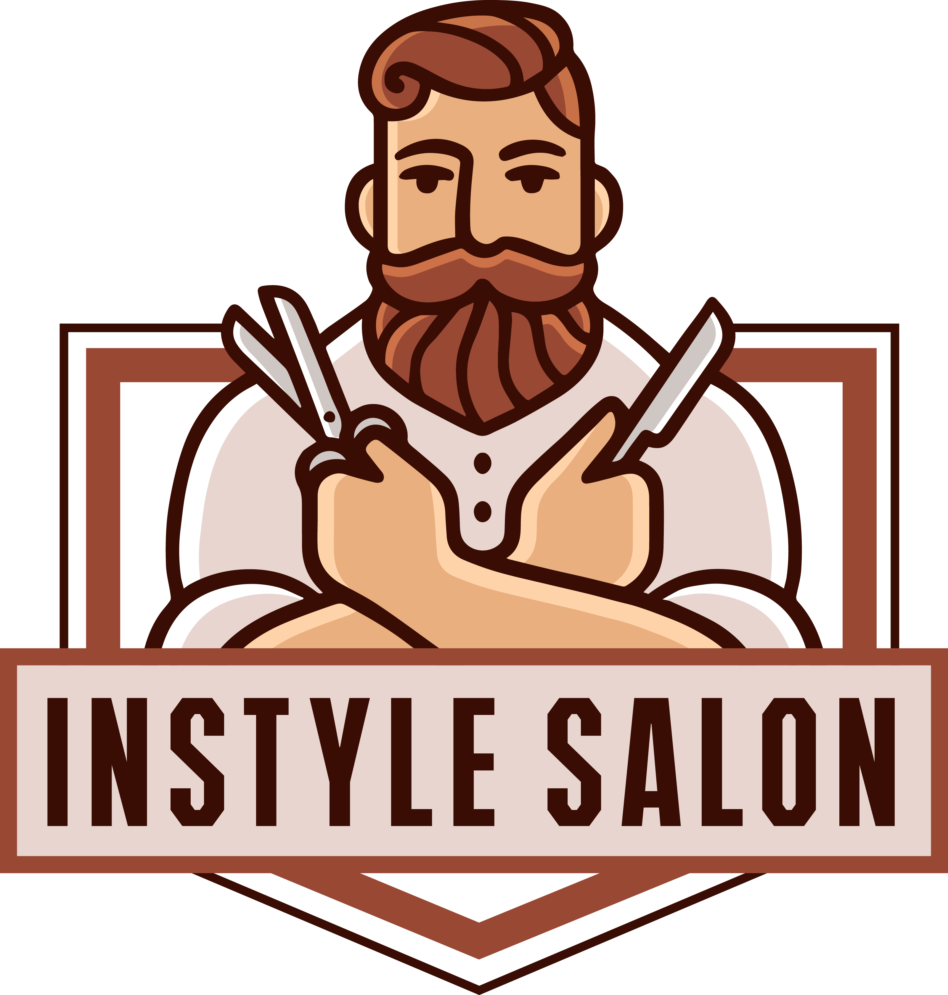 men hair salon clip art
