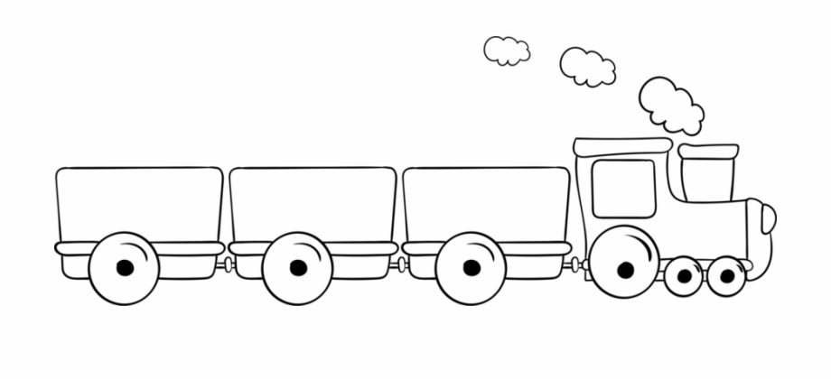 Train Clipart Black And White Outline Image Of
