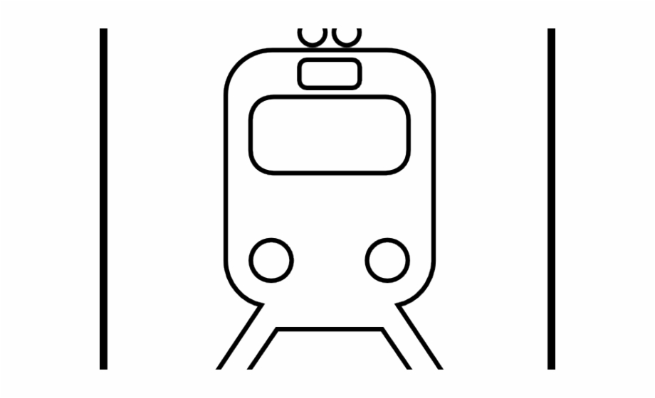 Train Clipart Black And White Line Art