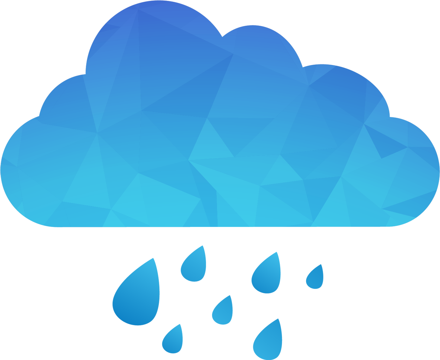 Euclidean Blue Transprent Transparent Cartoon Rain Cloud