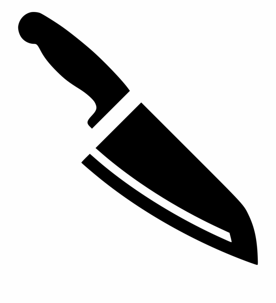 kitchen knife clip art black and white