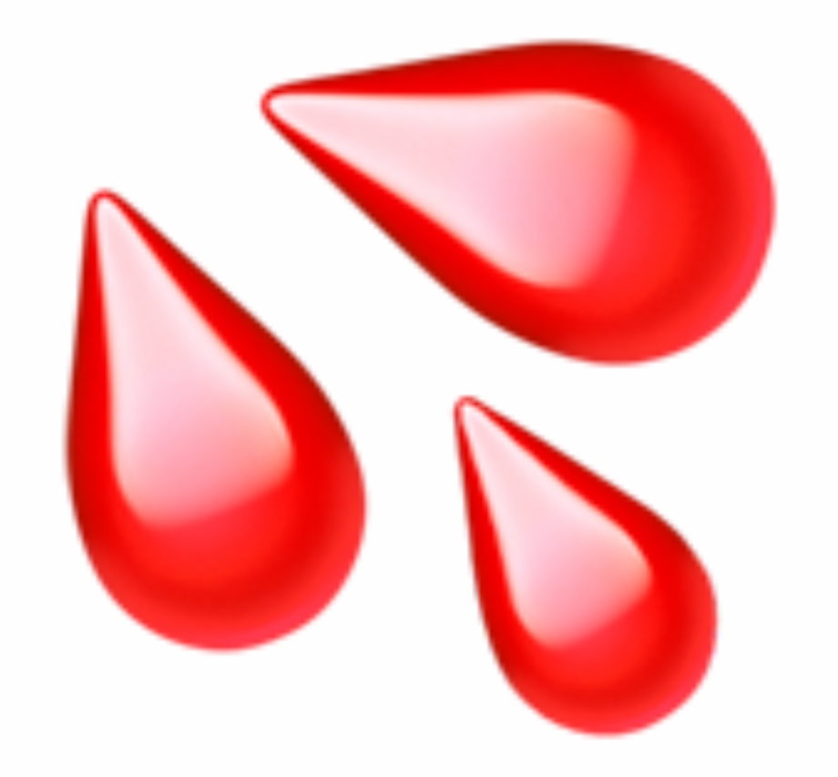 Water Emoji Red Blood Drip Drop Bloody Iphone