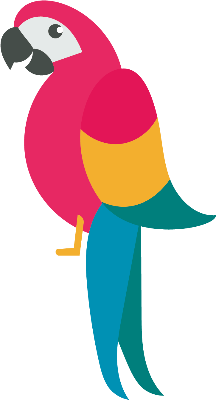 Coloring Page. Color Me: Parront. Little Cute Parrot Sits On The Tree  Branch And Smiles. Royalty Free SVG, Cliparts, Vectors, and Stock  Illustration. Image 56471772.