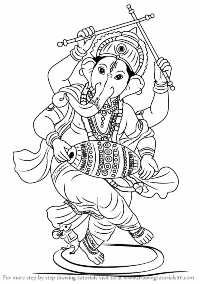 Ganesh Line Art Png