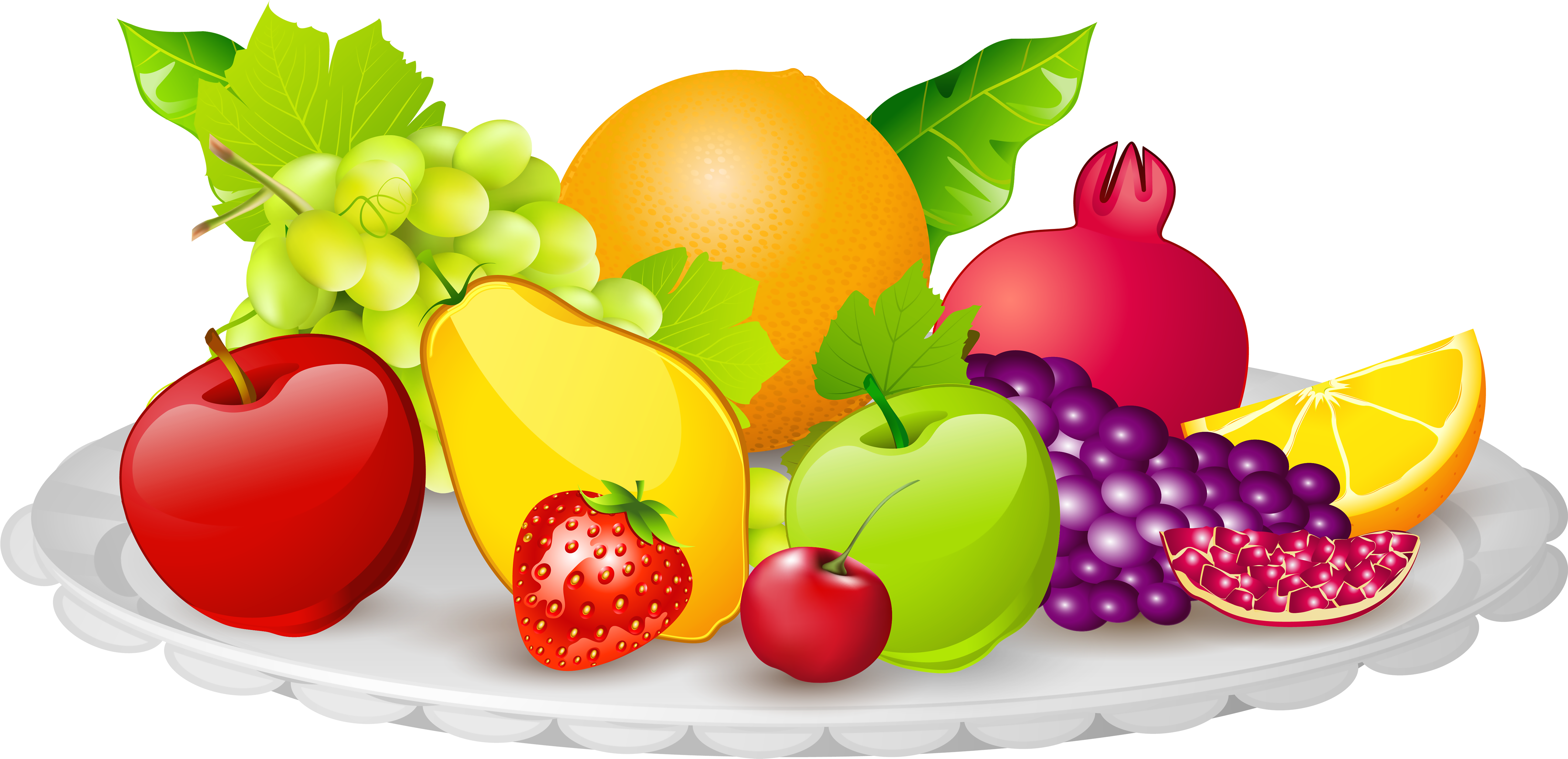 Png Royalty Free Download Food Plate Clipart Fruits