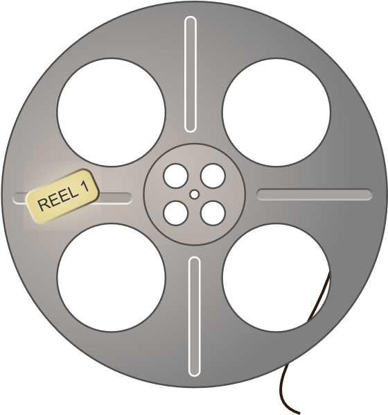Graphic Black And White Stock Movie Reel Clip