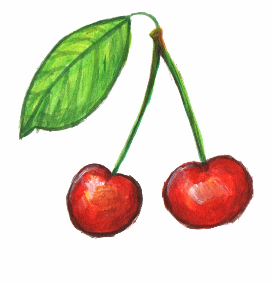 Cherry Png Transparent Images Painted Fruit Png