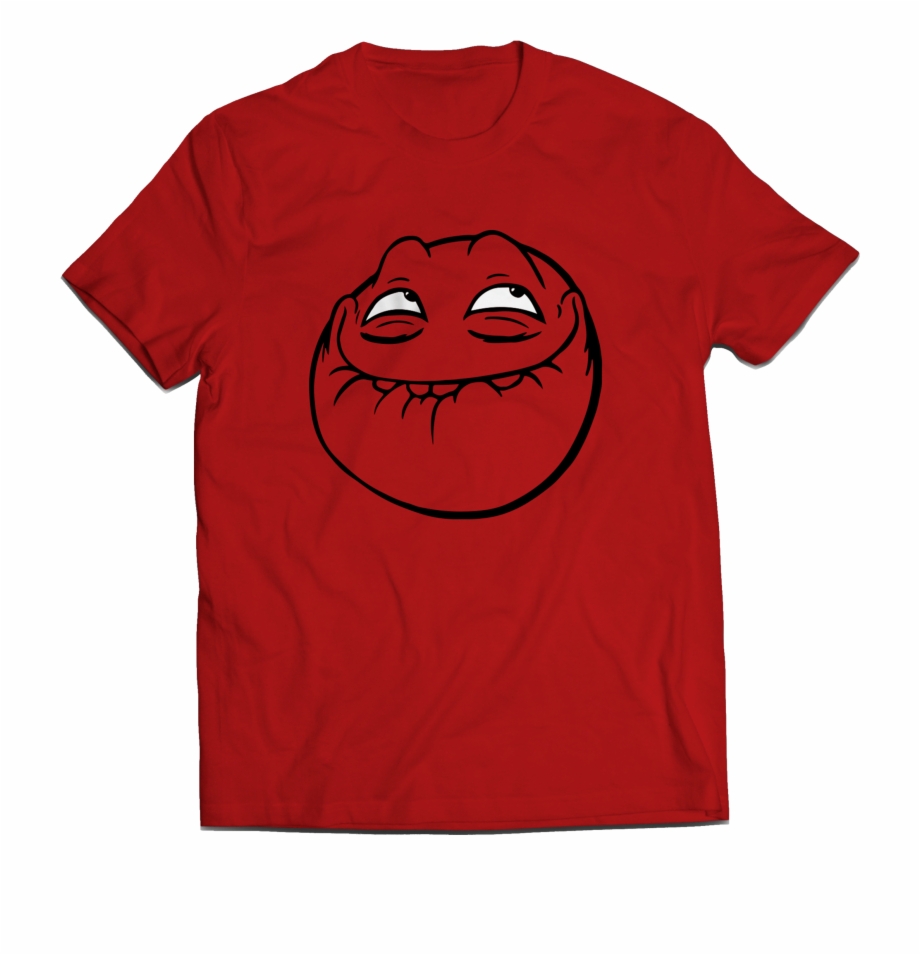 Meme Troll Face Uniqlo Mickey Mouse Red Shirt