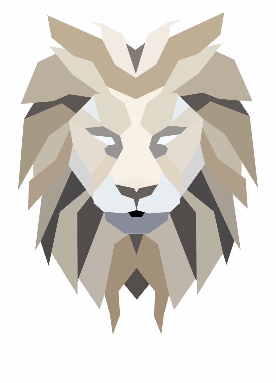 Lion Pencil And In Color Abstract Lion Logo