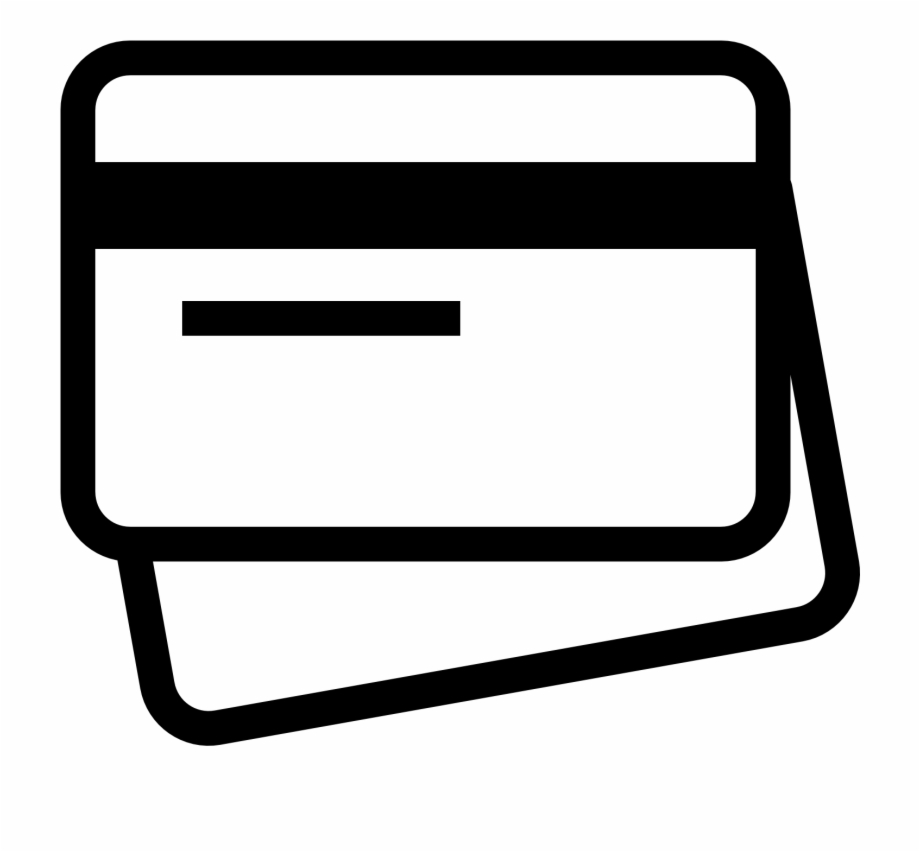 credit card clipart black and white