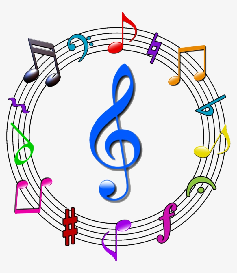 Colorful Music Symbols Png